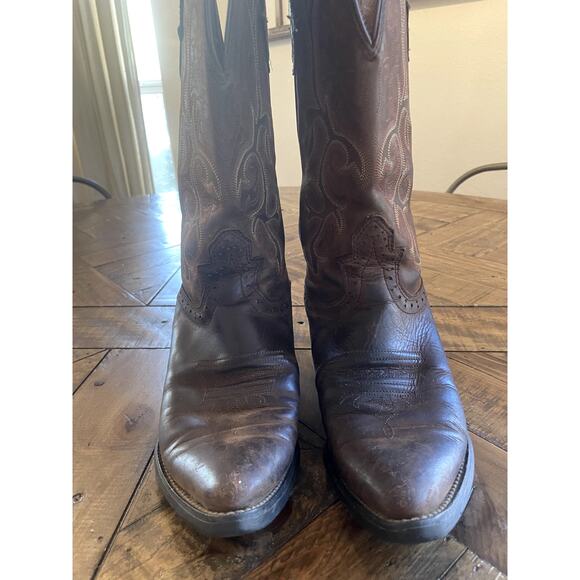 Women's Justin Pointed Toe Brown Boots Size 8B - Picture 9 of 10